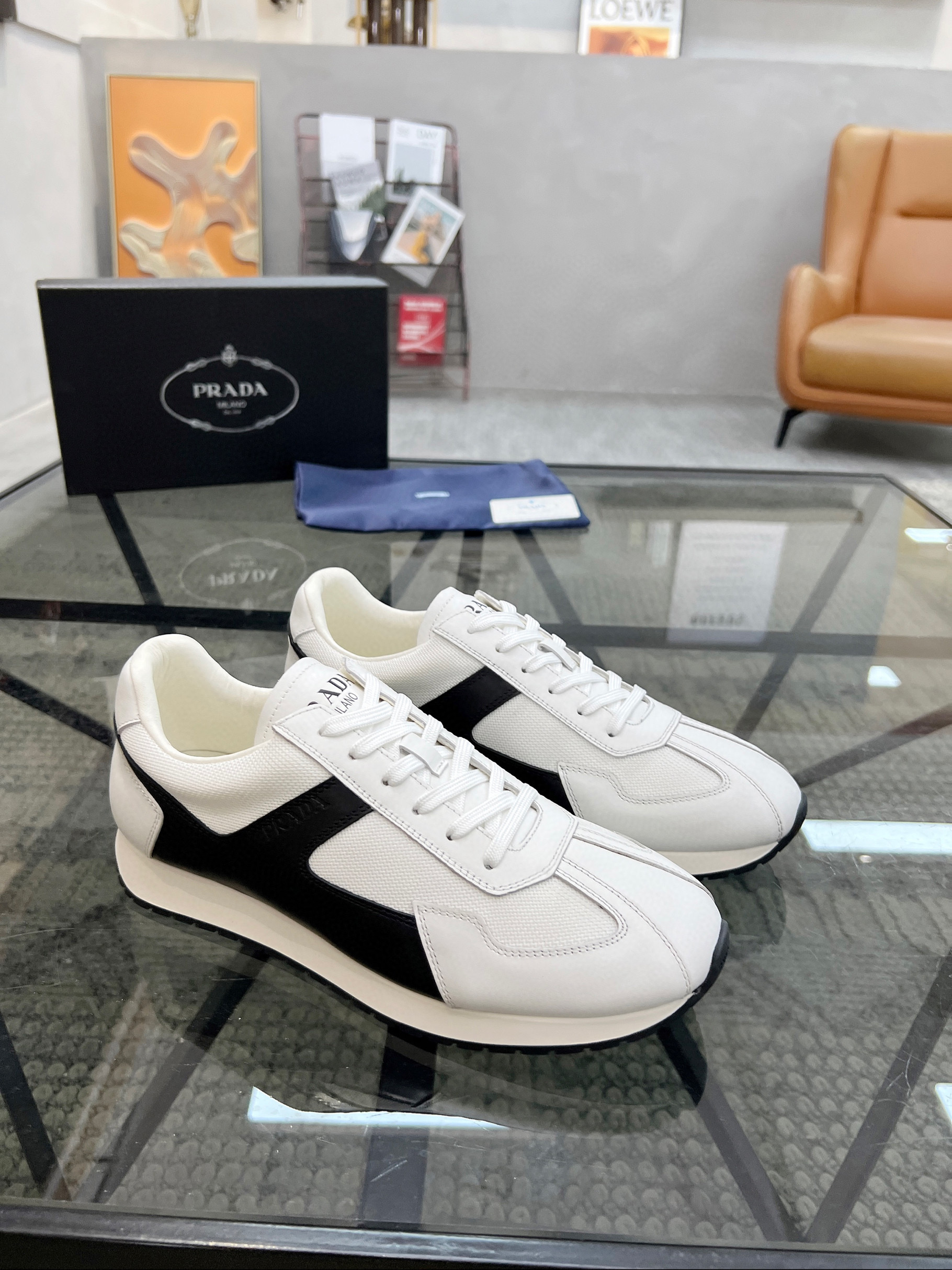 프라다 남자 스니커즈 신발 운동화