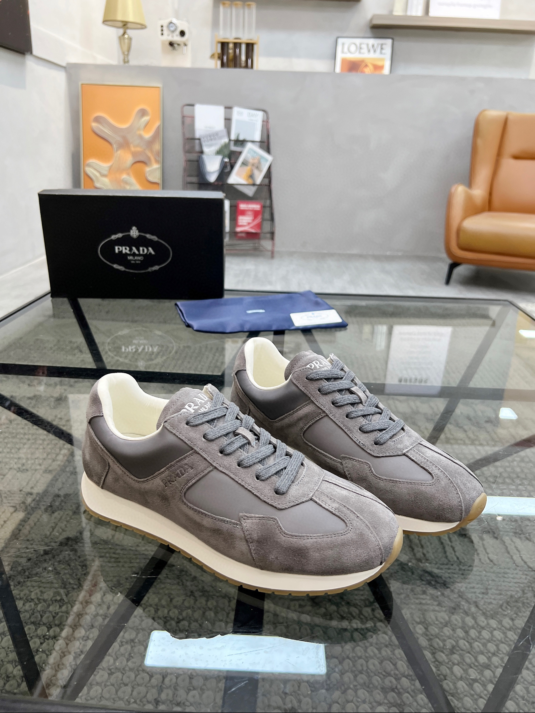 프라다 남자 스니커즈 신발 운동화