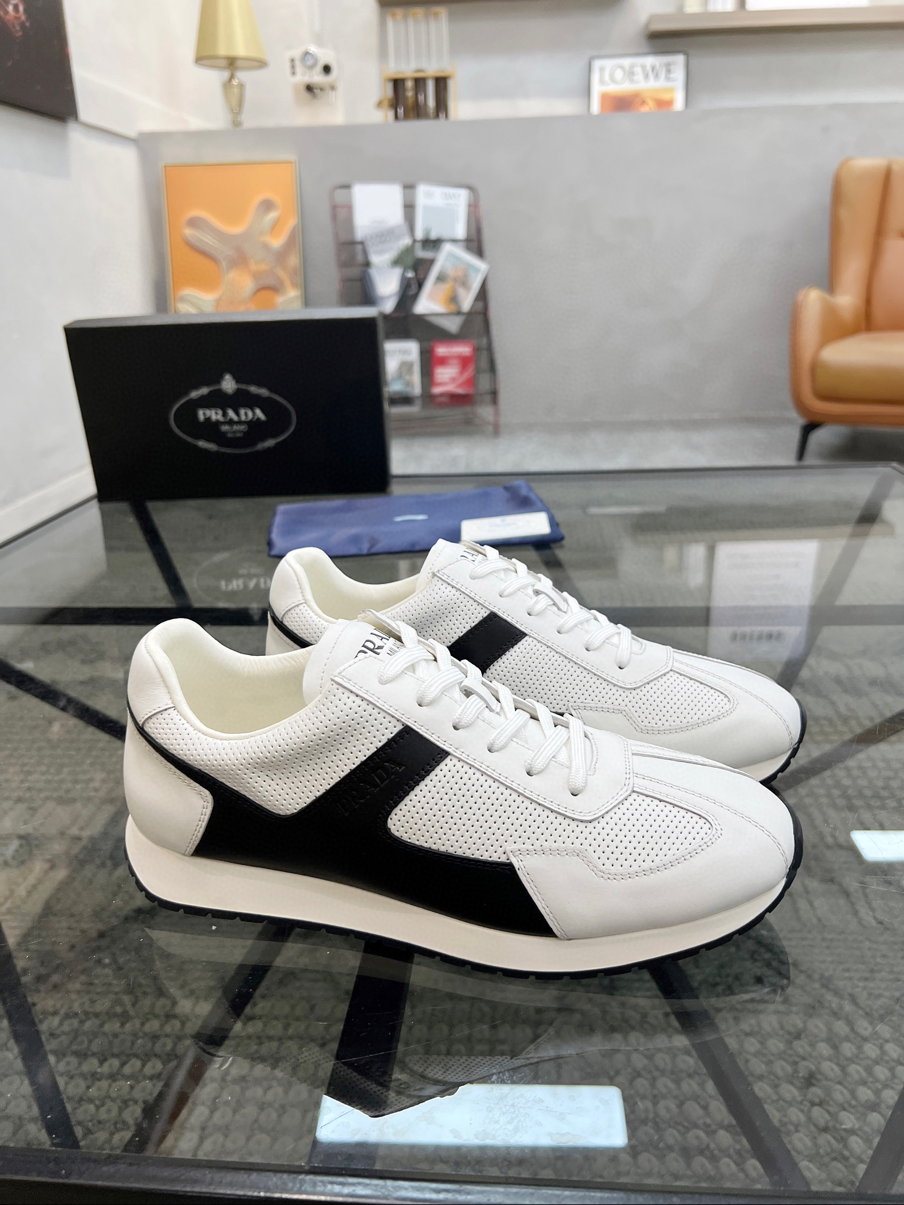 프라다 남자 스니커즈 신발 운동화