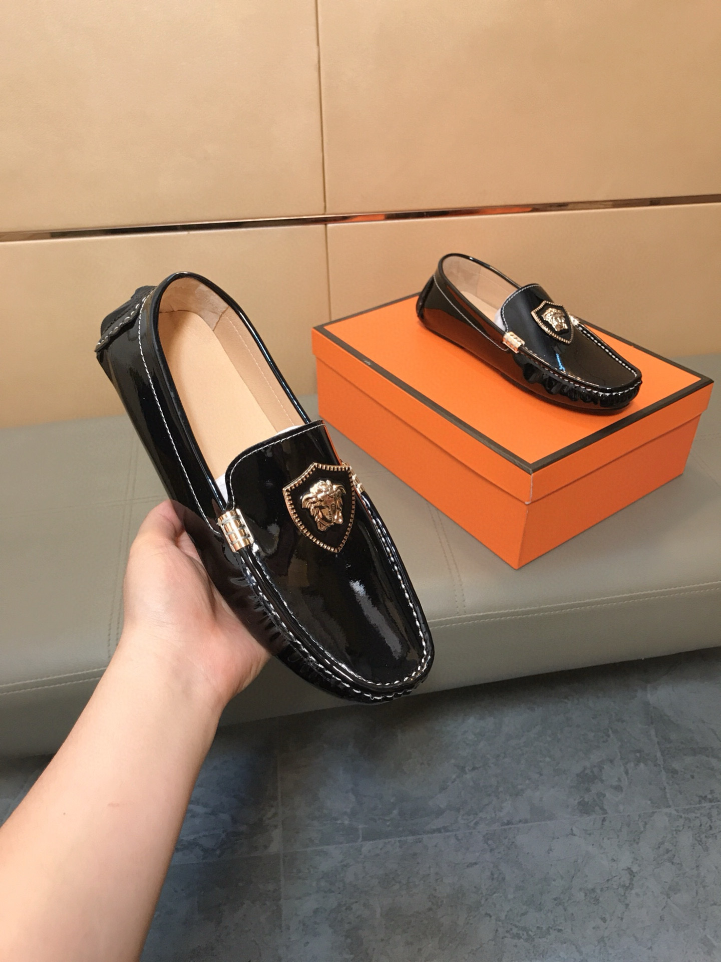 베르사체 남자 스니커즈 신발 운동화