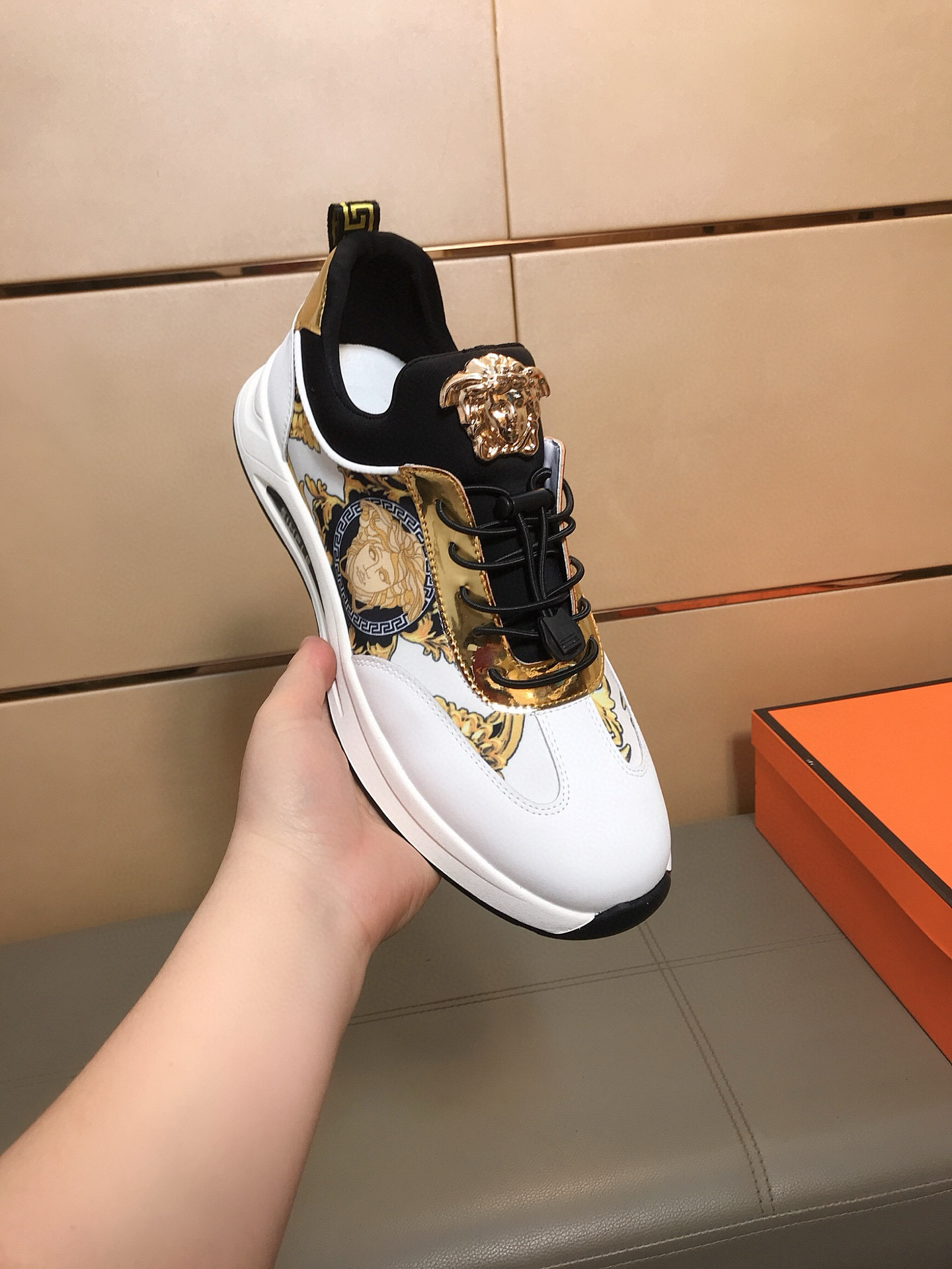 베르사체 남자 스니커즈 신발 운동화