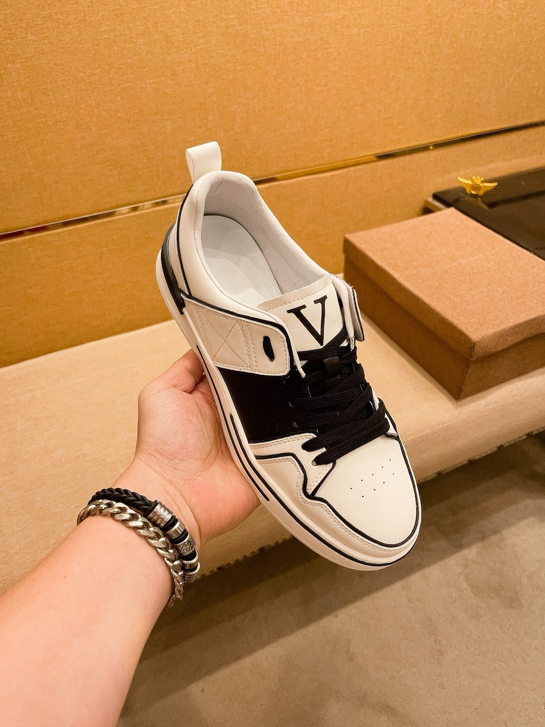 베르사체 남자 스니커즈 신발 운동화