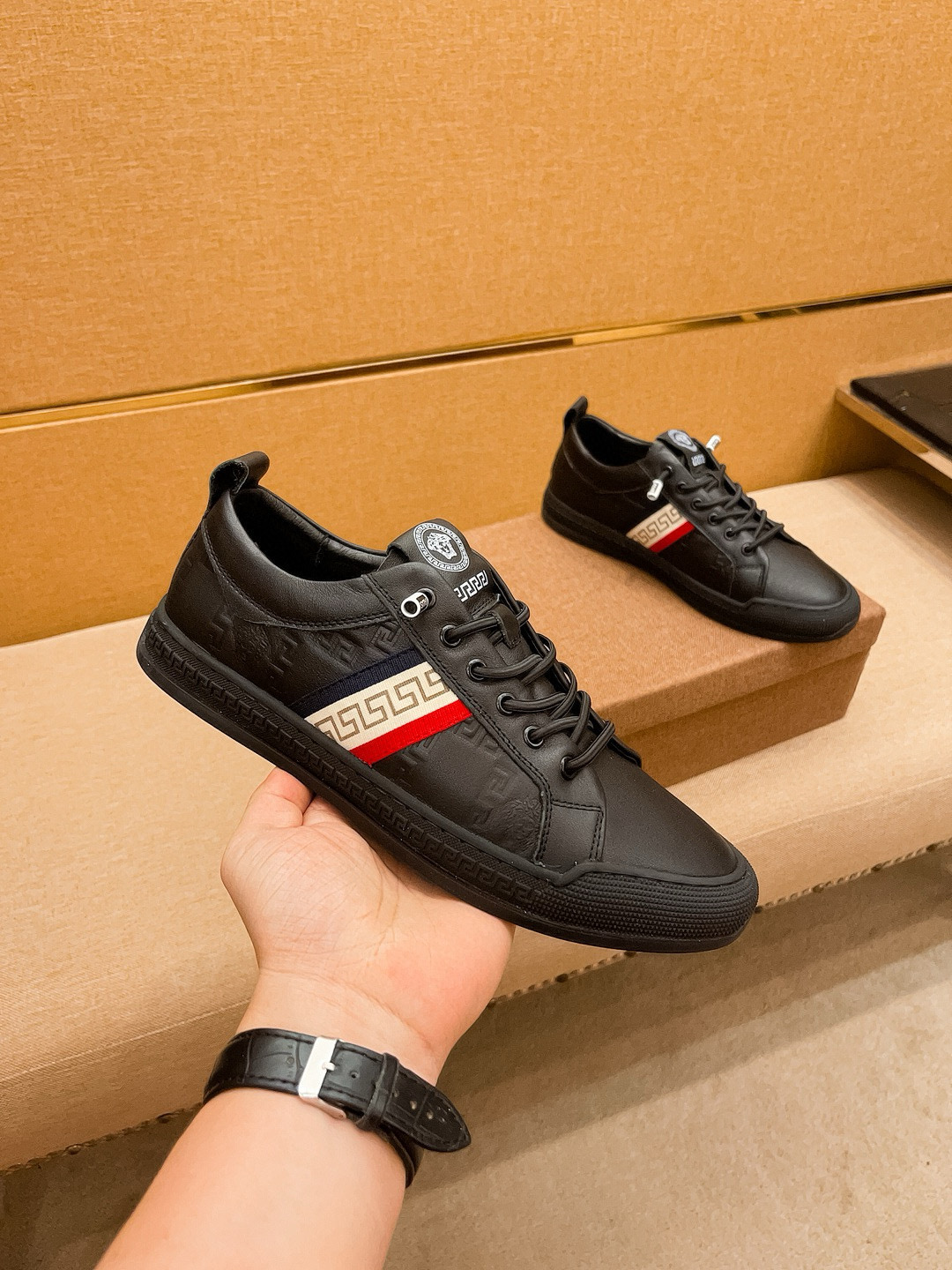 베르사체 남자 스니커즈 신발 운동화