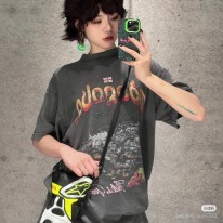 발렌시아가 남녀공용 반팔티