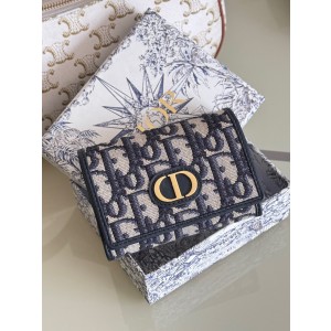 디올 S5132UWHC_M30G 여자 카드지갑 머니클립