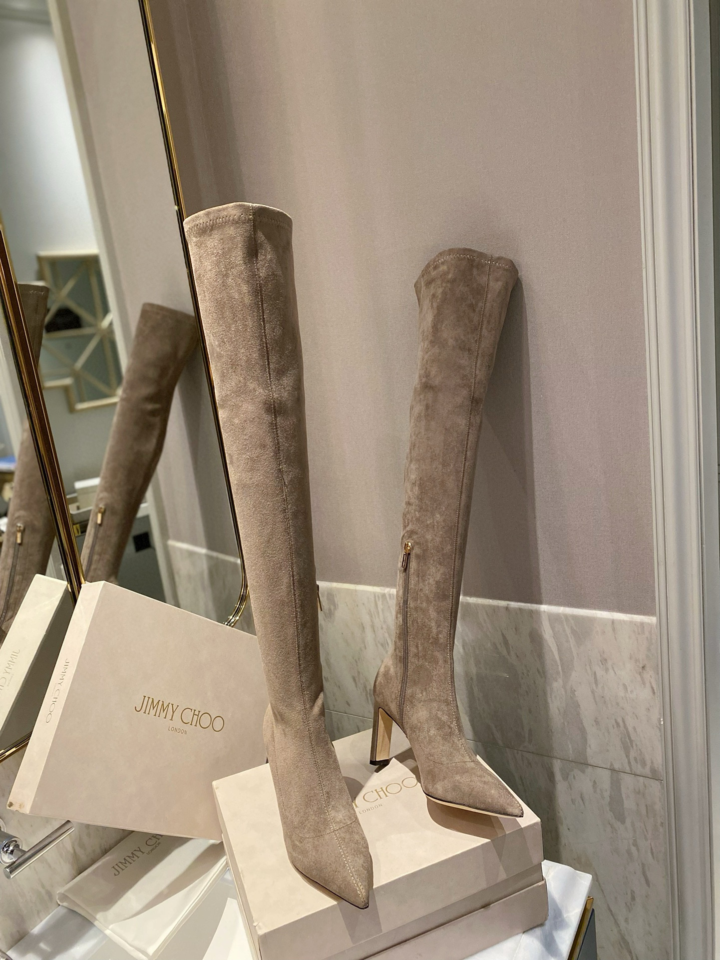 지미추 8.5CM 여자 부츠