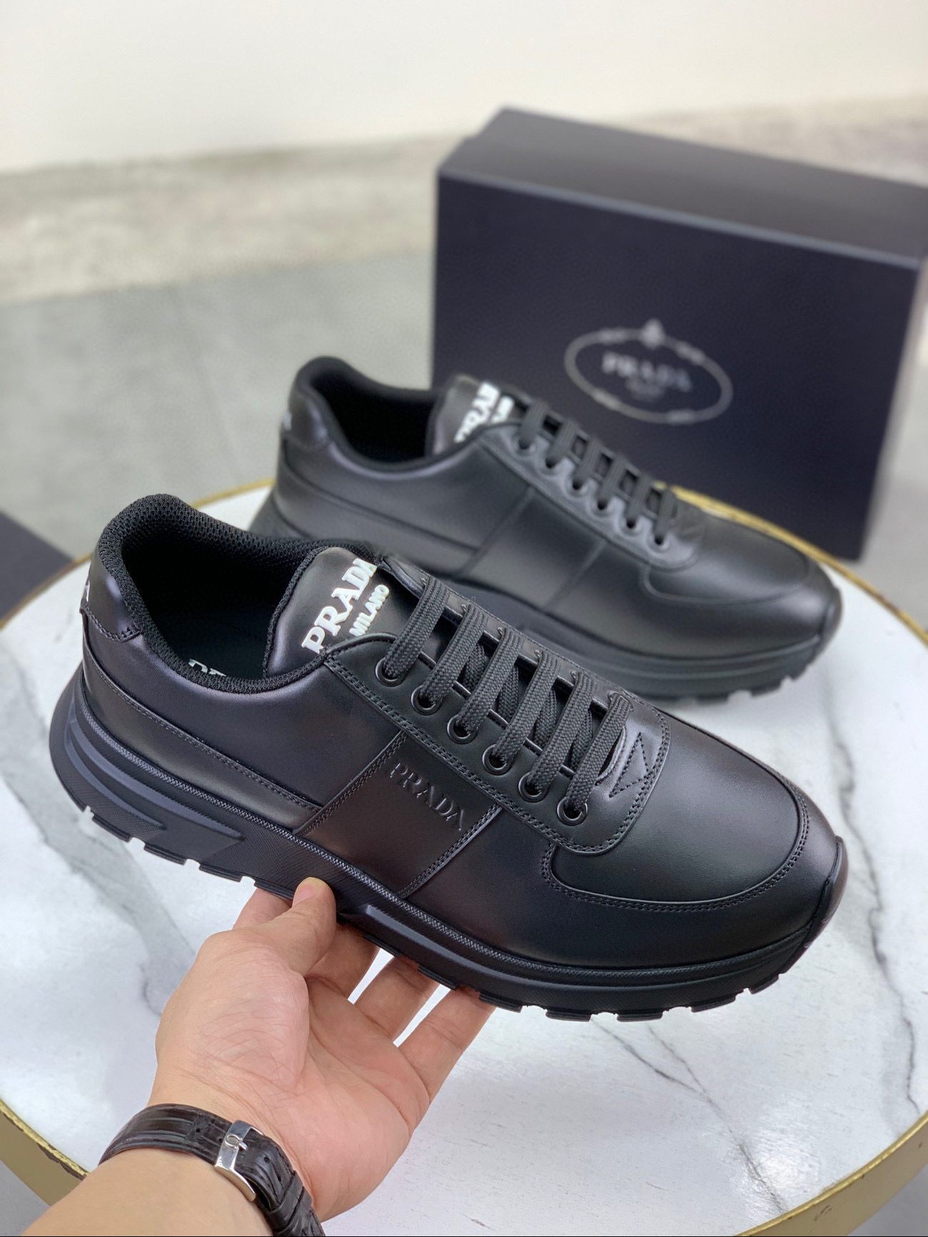 프라다 3.5cm 남자 스니커즈 신발 운동화