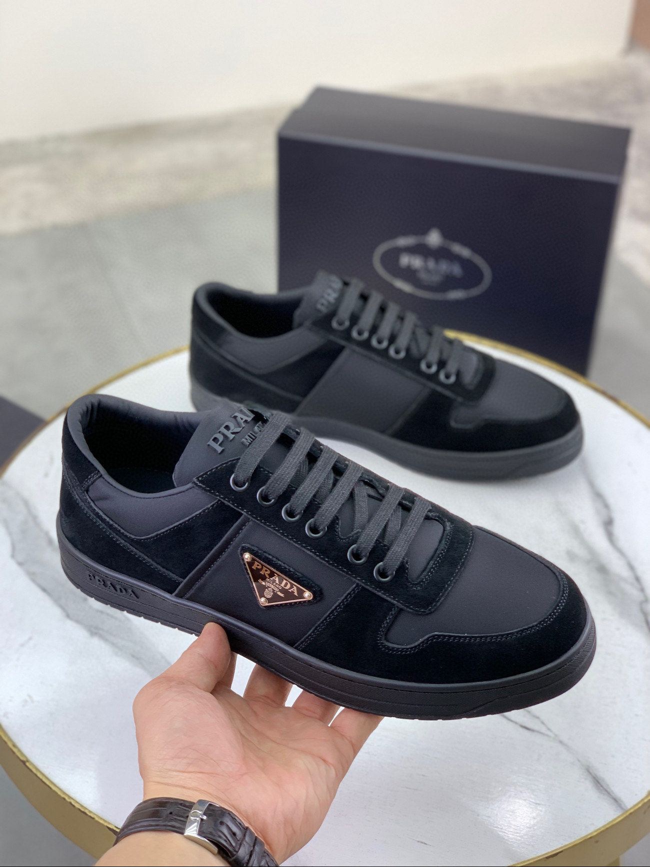 프라다 3.5cm 남자 스니커즈 신발 운동화