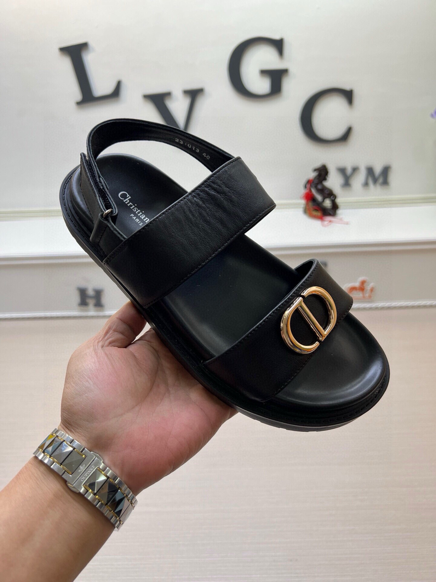 디올 남자 슬리퍼