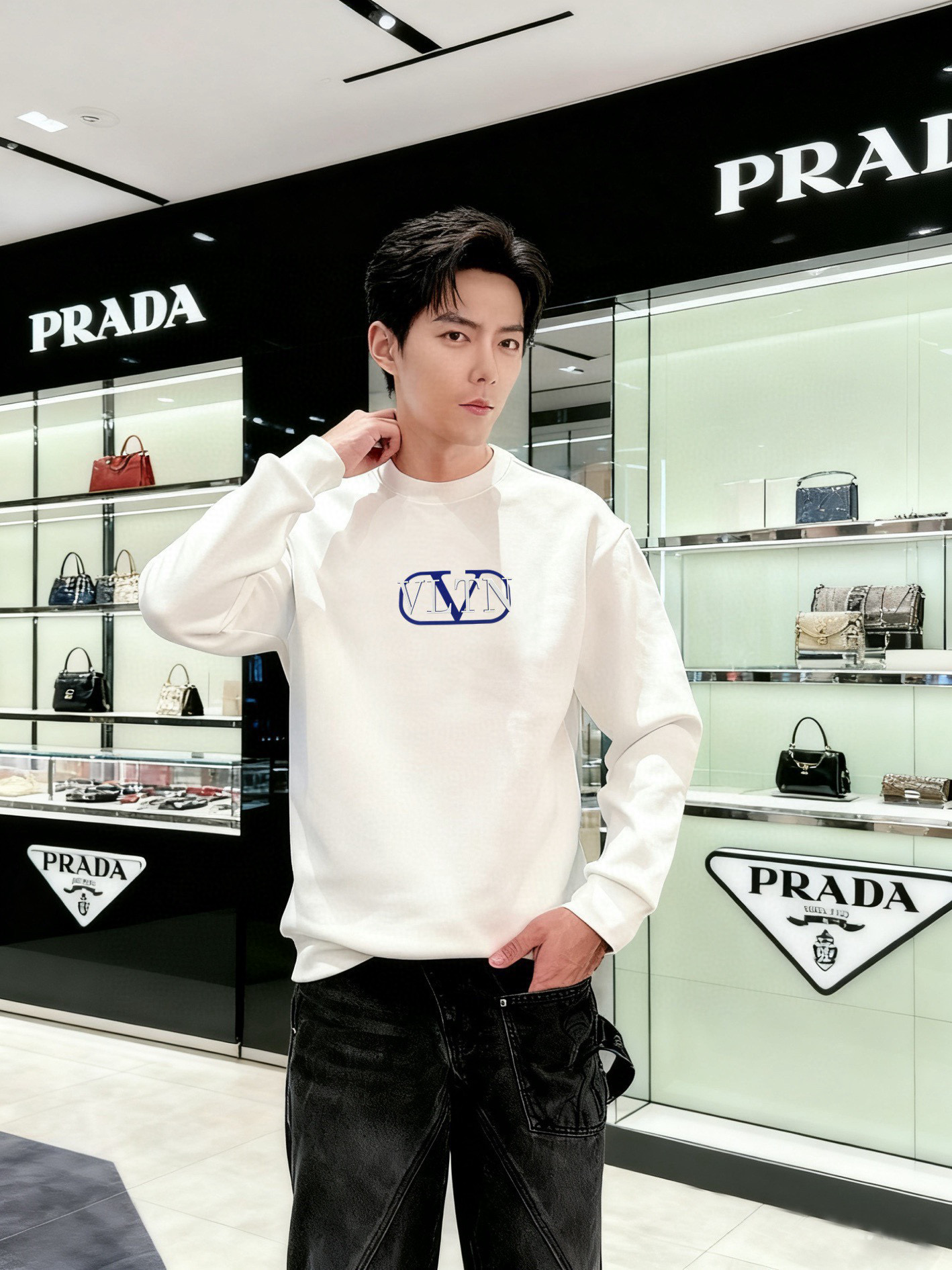 발렌티노 2컬러 남자 맨투맨 후드티