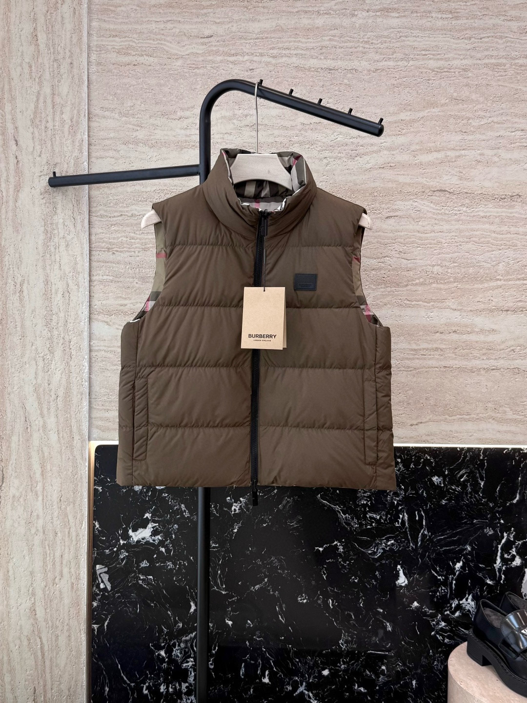 버버리 여자 조끼