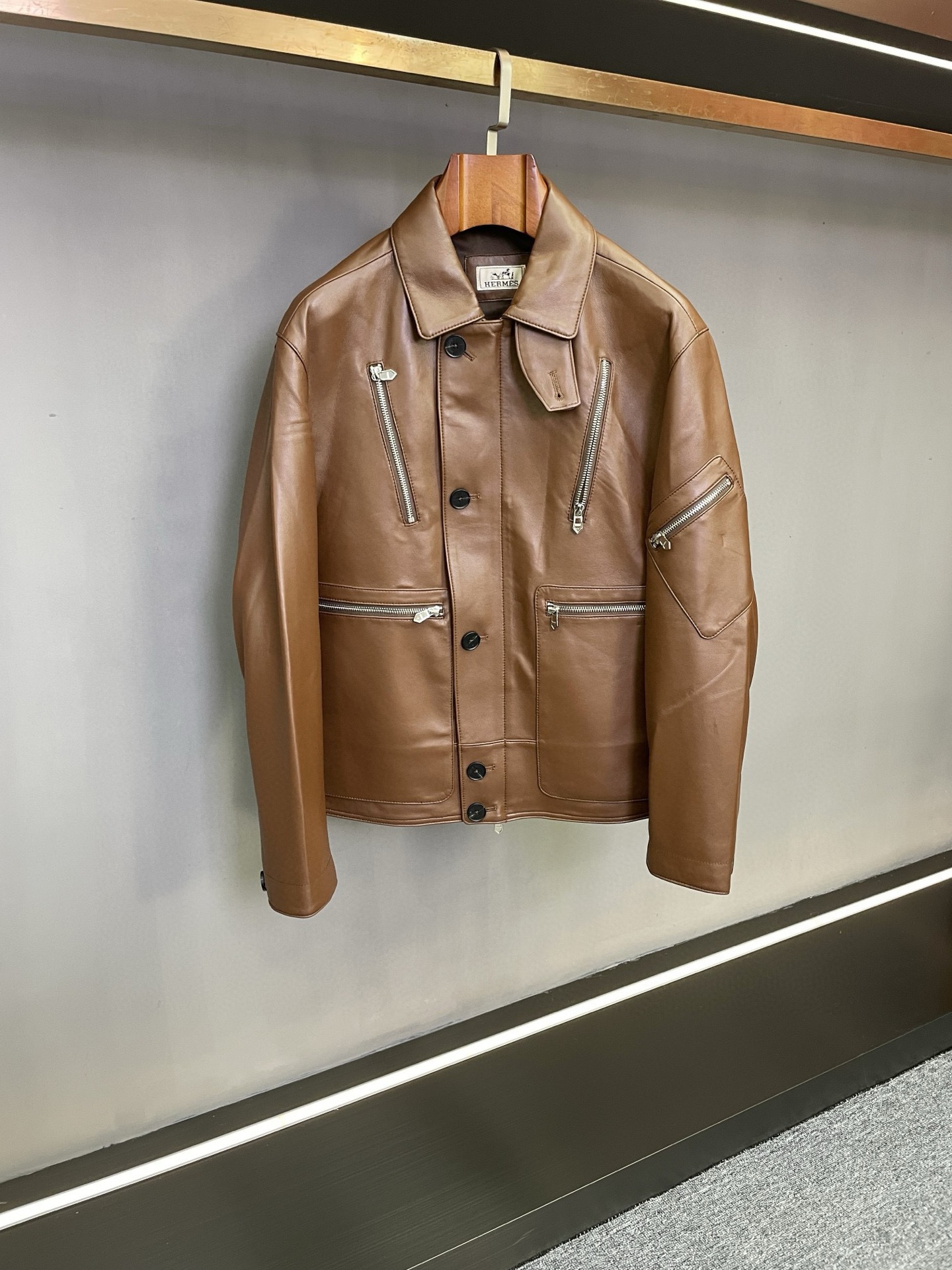 에르메스 양가죽 자켓