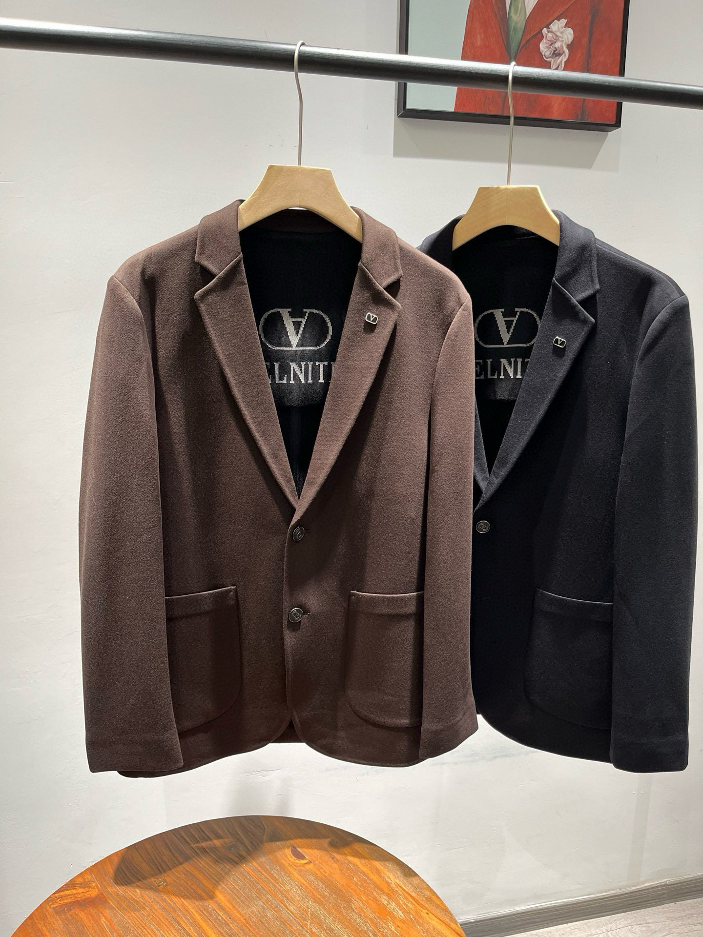 발렌티노 2컬러 남자 양모 세트